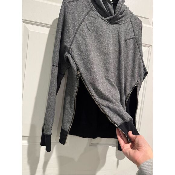 Lululemon Om & Roam Pullover Speckled Black Side Zip Hoodie Sweatshirt Women’s 4 - Picture 4 of 14